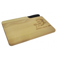 Deska do pieczywa z nożem + grawer